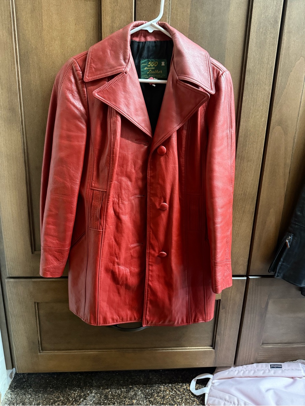 Classic/Vintage Red Leather Coat